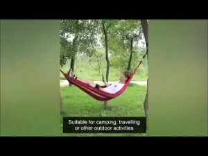 <𝙇𝒂𝙯𝑺𝙜𝑴𝙖𝒍𝙡> Outdoor Adult Rainbow Hammock Camping Rocking Chair Hammock Chair Foldable Storage Camping Hammock 260*80cm Outdoor Bed