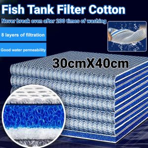 Reusable 8D Fish Tank Filter Cotton Water Purification Biochemical Sponge High-density Thickened Aquarium Filter Foam No Glue