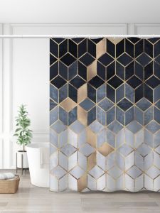 European Style Retro Thickened Bathroom Curtain Waterproof Mold Proof Light Blocking Bath Curtain Polyester Material for Everyone