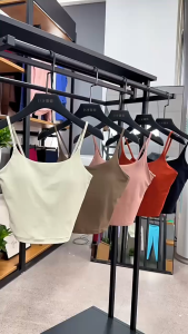 One piece nude sports bra womens summer fitness top outerwear camisole vest beautiful back yoga bra yoga suit