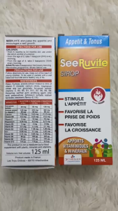 SeeRuvite - Siro Bổ sung vitamin khoáng chất kích thích ăn ngon tăng sức đề kháng cho trẻ Pháp (125ml)