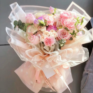 20pcs Transparent Border Flower Wrapping Waterproof Bouquet DIY Romantic Flower Wrapping Paper