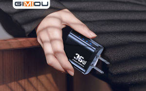 GIMIOU 36W Wall Charger Dual 18W Quick Charge 3.0 USB Port Fast Charging Adapter Power QC 3.0 US EU UK Plug For iPhone Xiaomi Samsung Oppo Vivo Android Cellphones Portable Travel Charger