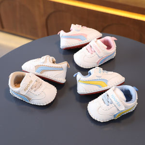 Baby Shoes 2024 Spring & Fall 0-1 Year Old Men and Women Baby White Shoes Soft Bottom Toddler Shoes 6-12 Months No Heel Slippage Shoes