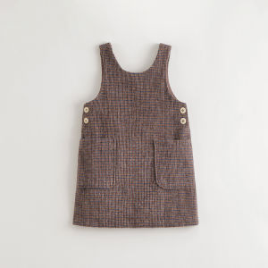 Marc&Janie | Wool Blend Girls Tweed Sleeveless Dress Autumn