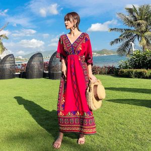 Grassland Travel Womens Clothing Summer Dress for Tea and Salt Lake Photography Western Thailand Yunnan Ethnic Style Dress