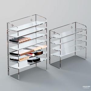 ชั้นวางของในห้องน้ำแบบใส ช่องเสื้อผ้า กล่องเก็บเครื่องสำอาง กล่องเก็บลิปสติกแบบลำลอง ชั้นวางของสำหรับเครื่องสำอางแบบเคลือบอะคริลิก