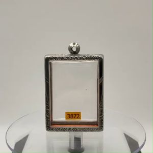 No.(3872) ตลับพระ กรอบพระสแตนเลสลายไทย สมเด็จใหญ่ เช่น ผีเสื้อครูบากฤษณะ ขนาดวงใน 3.4*4.6 ซม. ขนาดใส่สวย 3.1*4.3 ซม. หรือขนาดพระที่ใกล้เคียง