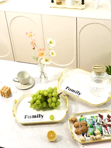 Nampan 3pcs set aesthetic Nampan Tray Baki Estetik Tatakan Dapur Makanan Minuman Snack Rumah Moza