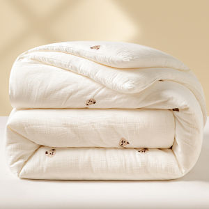 ผ้าห่มทรงสี่ฤดูผสมใยกาวบัตรทองสองชั้น ผ้าห่มฤดูใบไม้ผลิและฤดูใบไม้ร่วง ผ้าห่มโพลีเอสเตอร์สำหรับหอพักนักเรียน