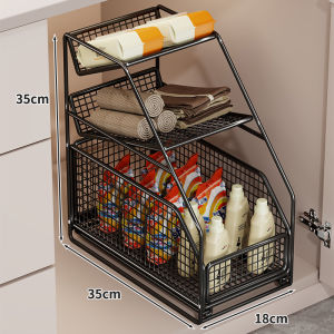 LJXZ | Pull-out multi-hole Storage Rack Drawer Organizer