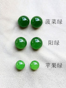Fidelity Hetian Jade Ear Studs 18K Gold Jasper Ball Stud Earrings Womens Spinach Green Gold Inlaid with Jade Stone Earrings Eardrop Earring