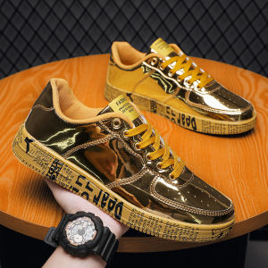 Shiny Gold And Silver Large Size Mens Shoes Casual Wedding Shoes 38 Code Canvas Shoes Low Top Glue Adhesive Rubber Bottom