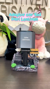 LENTIVEN Car Charger Colokan Mobil 4 Ports PD 120W USB Type C & Lightning Fast Charging Qualcomm 3.0 CARC1