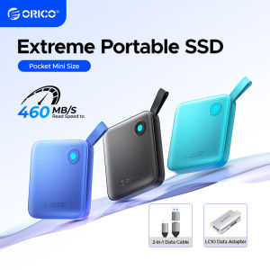 ORICO Portable SSD with 2 in 1 USB C Cable External Solid State Drives Up to 460MB/s for iPhone 14 13 11 12 X IPad PC