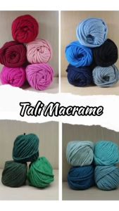 Tali Macrame benang Katun Warna Wani Ukuran 4 MM 100gr