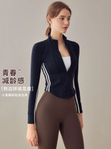 Slimming Fitness Sports Jacket Long Sleeve Stand Collar Yoga Running Top Womens Autumn Winter Style Casual Comfortable Gymwear