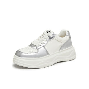 Tata Thick Bottom Breathable Casual Shoes Womens Cross Buckle Leisure All-Match Flat Shoes Rubber Sole round Toe Spring Summer