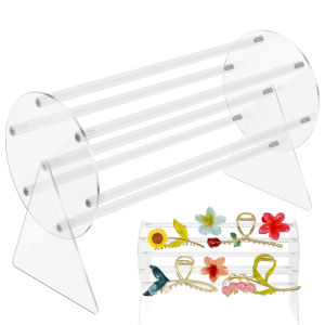 Acrylic Claw Clip Organizer Holder 360 Degree Rotating Claw Clip Holder Transparent Claw Clip Storage Rack Hair Clip Display