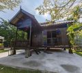 Gazebo Large House 18x16 kaki Balau Rumah Kayu Double Roof Wood Pondok Kayu Handmade Outdoor Garden Fence Taman Tandas. 