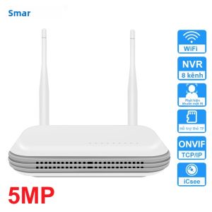 Đầu Ghi Hình Mạng Wifi 8 Kênh NVR H.265 Hệ Thống Không Dây 3MP/5MP Hỗ Trợ Nhận Diện Khuôn Mặt Thẻ Nhớ TF Hỗ Trợ Onvif Ứng Dụng ICsee Cho An Ninh Gia Đình