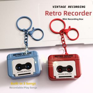 WOWEIAOKUANG | Retro Mini Tape Player Keychain Sound Toy