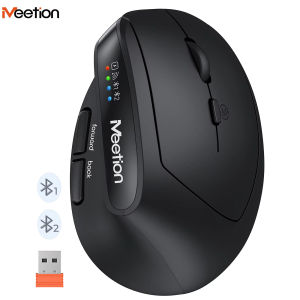 Chuột Không Dây Bluetooth 2.4G RGB Dọc 2400DPI 6 Nút Điều Chỉnh Thiết Kế Công Thái Học Sạc Lại Được Dành Cho Tay Phải Sử Dụng Cho Máy Tính Văn Phòng