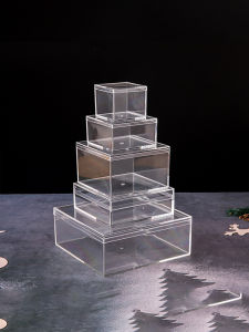 Hộp Đựng Đồ Bằng Nhựa Acrylic Trong Suốt Hình Vuông Có Nắp Hộp Đựng Kẹo Cưới Hộp Đựng Đồ Trang Sức Quà Tặng Trưng Bày