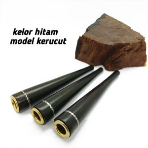 Kerajinan pipa once varian kerucut 9cm kayu kelor hitam kemuning gading galih asem liwung macan nogosari INZ 14