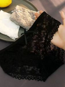 เซ็กซี่ ชุดชั้นในบางเฉียบ ลูกไม้ ผ้าฝ้าย เป้า ผู้หญิง กางเกงใน ปมผีเสื้อเอวกลาง Pure Desire สามเหลี่ยมสไตล์ญี่ปุ่น กางเกง