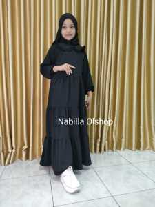 Gamis Anak Perempuan Hitam Set Jilbab Terbaru