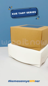 (Isi 20 pcs) Dus Kue Tart Kraft 25x25x12/ 22x22x16/ 20x20x16.5 /  box cake/ dus cookies/ dus bombolini/ dus roti/ dus cake/ dus roti tart/ dus kue