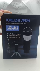 3-in-1 Tripod Camping Light Multi-Function Outdoor Lamp with Power Display 2600mAh Battery TYPE-C Fast Charge 3 Modes Waterproof Portable Work Light