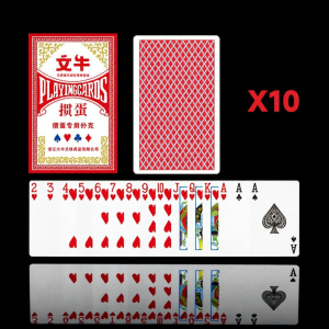 MUZHAN | Professional Large Print Burl Pattern Tungdan Playing Cards