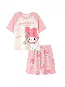 MiiOW | Bộ đồ ngủ cotton tay ngắn cho bé gái MiiOW mùa hè thoáng khí thoải mái mặc ở nhà đồ ngủ mùa hè cho trẻ em