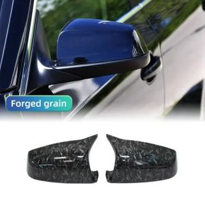 Side Wing Rearview Mirror Cover Cap For BMW 5 6 7 Series E60 E61 E63 E64 F01 F02-F04 F06 F07 F10 F11 F12 F13 Carbon Fiber Black