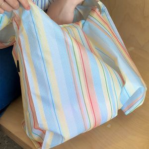 Portable Folding Shopping Bag Mini Handheld Eco-friendly Waterproof for Vegetable Buying Home Multi-functional Storage Bag