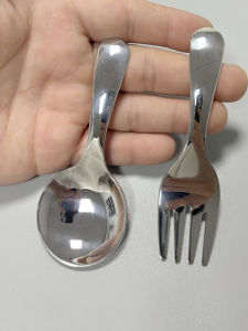 Thìa Mini Bằng Thép Không Gỉ 304 Cầm Tay Cho Bé Ăn Bột Thìa Mút Kem Ngọt Ngào Thìa Muỗng Cốc Đồ Dùng Ăn Uống