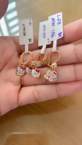 Anting Emas Kadar 375/8Karat dan Kadar 300/6Karat Anting Wanita dan Anak Model Karakter Hello Kitty Lucu ATM 134 ATM 135 ATM 136
