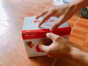 Máy bơm bong bóng điện 2 vòi bơm bơm bóng bay trang trí tiệc sinh nhật đám cưới