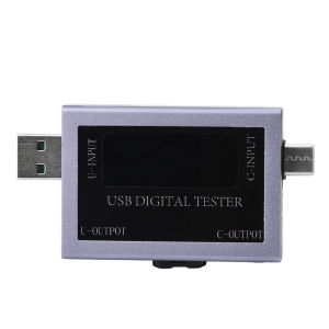 Máy Kiểm Tra Màn Hình Kỹ Thuật Số USB Type-C Kép DC 4.5-50V 0-8A Đồng Hồ Đo Điện Đa Chức Năng Ampe Kế Điện Áp Để Sạc Ngân Hàng Điện