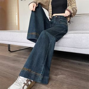 Womens Pants Jeans Retro Bootcut High Waist Comfortable Tummy Control Slimming Straight Leg Casual Trousers