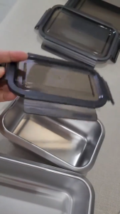 AKIRO HOME 316 Stainless Steel Box Airtight Food Container Refrigerator Food Organizer Seal Lid Food Storage Box Leakproof 收纳盒