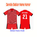 Stelan Jersey Bola Anak Anak,Pasang Sablon Nama Nomor Pakaian Olahraga Bola Futsal Voli Badminton. 