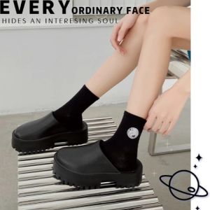 NQshop รองเท้าแตะแฟชั่นทรงหัวปิด พื้นรองเท้ามีกันลื่น แถมยังสูงสุดๆ สามารถเสริมส้นอีกด้วย