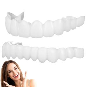 Snap On Teeth Veneers Instant Silicone Smile Veneers Teeth Upper Beauty Cosmetic Teeth Tool For Men And Women Teeth Cover