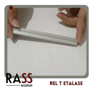 3 BATANG Rel T untuk Lemari Etalase UK 3 Meter