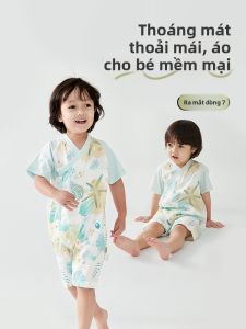 wellber | Bộ Đồ Ngắn Tay Muslin Mỏng Cho Mùa Hè