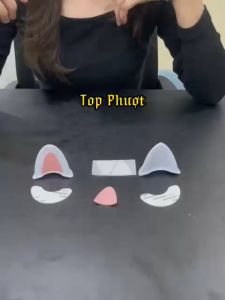 Tai mèo 2 màu gắn mũ bảo hiểm nữa đầu và nón bảo hiểm 3/4 siêu xinh nhiều màu độc lạ