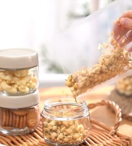 DXL Glass Sealed Jar With Lid Food Grade Candy Snack Storage Jar Kitchen Grain Dry Goods Storage Box